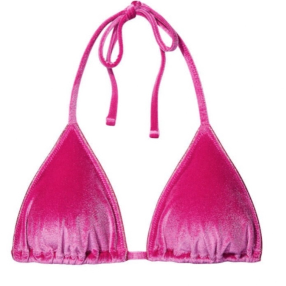 VS secret Velvet Triangle Swim Bikini Top , SZ Large NWT 💕💕💕💕